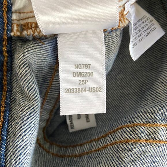 Madewell The Perfect Vintage Wide-Leg Jeans Size 25P Fairdale Dark Wash Blue - Picture 7 of 10